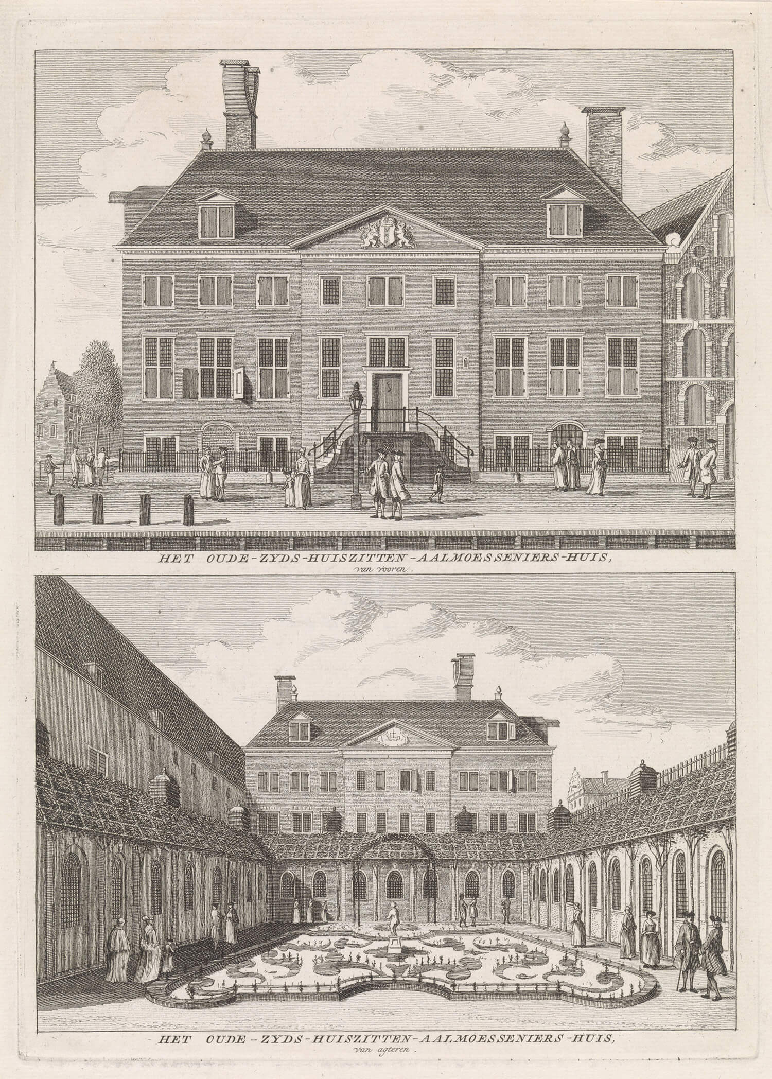 Gezicht op het Oudezijds Huiszittenhuis van Amsterdam